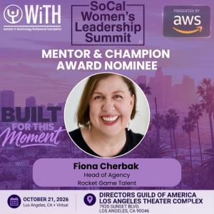 Fiona Cherbak Named Nominee for Women in Tech Hollywood Award